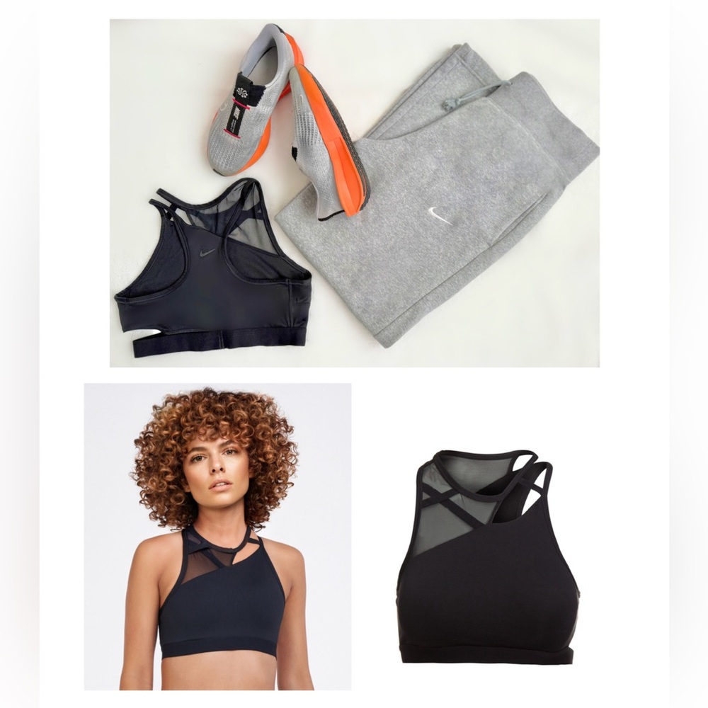 Nike Black Mesh Rebel Sports Bra
